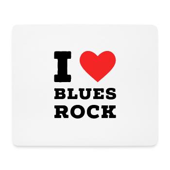 Ich liebe Blues Rock - Mousepad (Querformat) - Weiß - Vorne