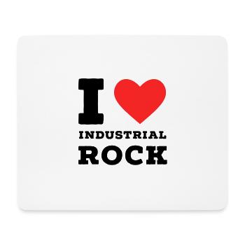 Ich liebe Industrial Rock - Mousepad (Querformat) - Weiß - Vorne