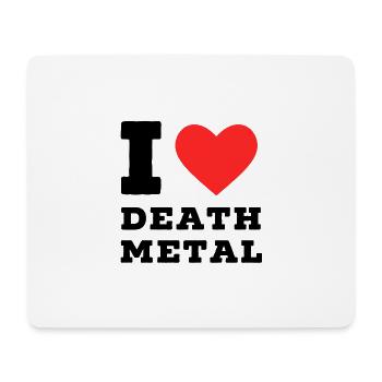 J’adore le death metal - Tapis de souris (format paysage) - blanc - Devant
