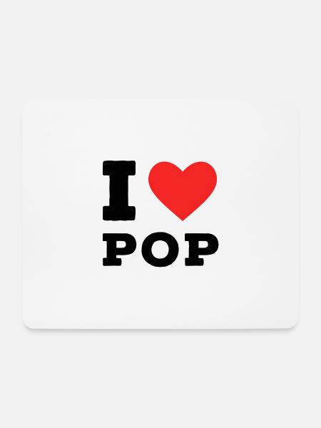 Ich liebe Pop - Mousepad (Querformat) - Weiß