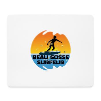 beau gosse surfeur soleil dégradé océan - Tapis de souris (format paysage) - blanc - Devant
