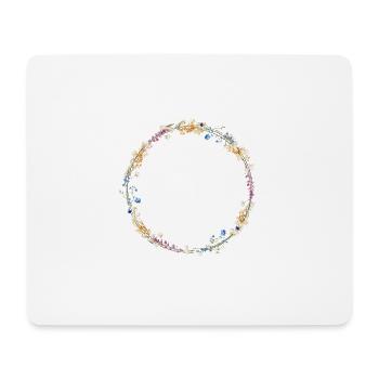 Wildflower wreath, personalizable - Mouse Pad (horizontal) - white - Front