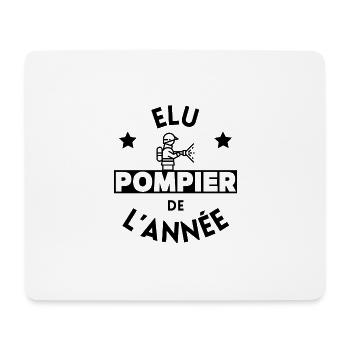 Elu pompier de l année - Tapis de souris (format paysage) - blanc - Devant