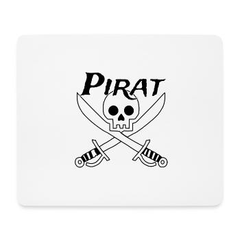 Pirat - Totenkopf - Mousepad (Querformat) - Weiß - Vorne
