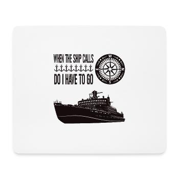 Qui le navire appelle navire de croisière de vacances - Tapis de souris (format paysage) - blanc - Devant