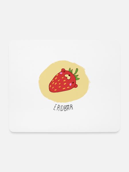 Erdbär (schwarze Schrift) - Mousepad (Querformat) - Weiß