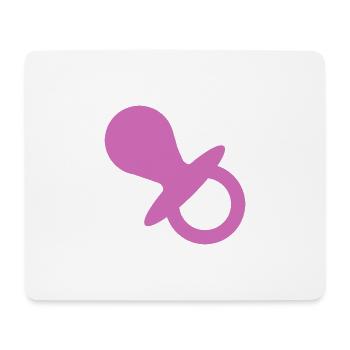 Pacifier gift pregnancy toddler baby - Mouse Pad (horizontal) - white - Front