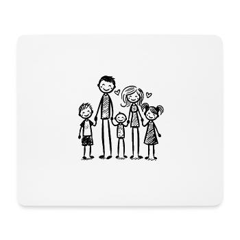 Family of Five - Mousepad (Querformat) - Weiß - Vorne