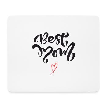 Best Mom – Herzdesign zum Muttertag - Mousepad (Querformat) - Weiß - Vorne