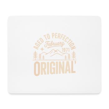 Februar 1971 – Legende der Gipfel und Berge - Mousepad (Querformat) - Weiß - Vorne