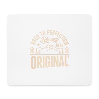 Februar 1978 – Legende der Gipfel und Berge - Mousepad (Querformat) - Weiß - Vorne