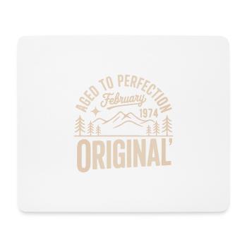 Februar 1974 – Legende der Gipfel und Berge - Mousepad (Querformat) - Weiß - Vorne