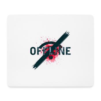 Chronically Offline - Digital Detox Art - Mouse Pad (horizontal) - white - Front