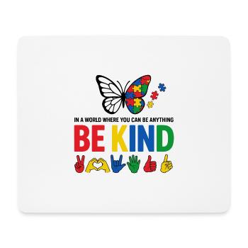 Autismus Sei freundlich Bewusstsein | Bunter Schmetterling - Mousepad (Querformat) - Weiß - Vorne