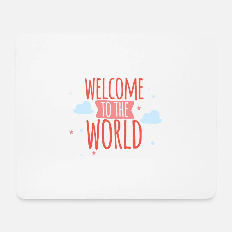 schwanger Baby Kind geboren Geburt Geschenkidee - Mousepad (Querformat) - Weiß