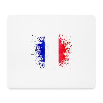 Frankreich Flagge Trikolore Paris Nizza Lyon Fleck - Mousepad (Querformat) - Weiß - Vorne