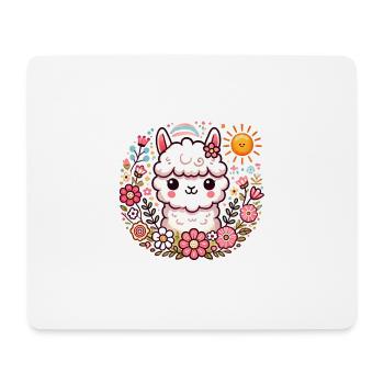 Alpaga 1 - Tapis de souris (format paysage) - blanc - Devant