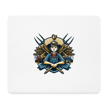 Logo du garçon du village - Tapis de souris (format paysage) - blanc - Devant