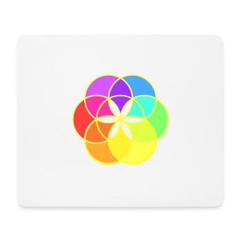 Mehrfarbiges Leben Samen Omraam - Mousepad (Querformat) - Weiß - Vorne