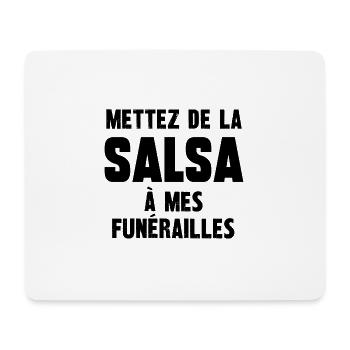 mettez de la salsa mes funérailles - Tapis de souris (format paysage) - blanc - Devant