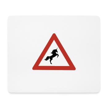 Traversée de licornes - Tapis de souris (format paysage) - blanc - Devant