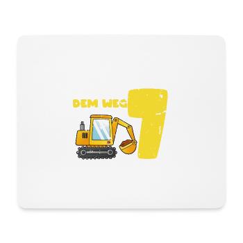 Aus dem Weg ich bin schon 7, Geschenkidee Vintage - Mousepad (Querformat) - Weiß - Vorne