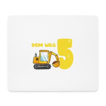 Aus dem Weg ich bin schon 5, Geschenkidee vintage - Mousepad (Querformat) - Weiß - Vorne