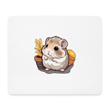 Cute Russian Dwarf Hamster | Cute Hamster - Mouse Pad (horizontal) - white - Front