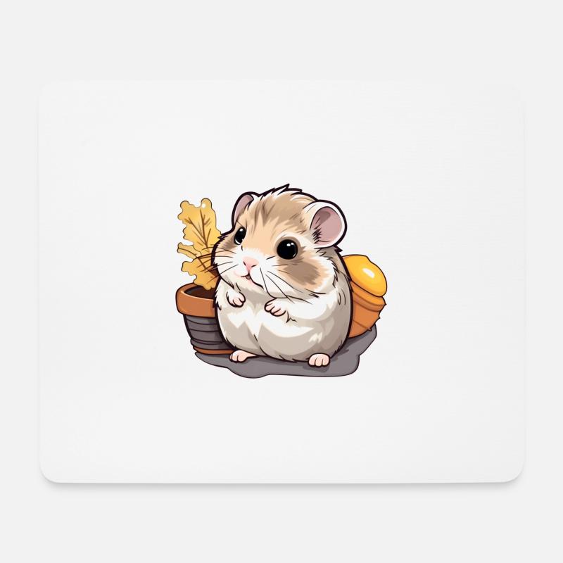 Niedlicher russischer Zwerghamster | Niedlicher Hamster - Mousepad (Querformat) - Weiß