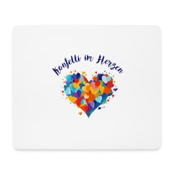 Köln Karneval Alaaf Jeck Party Konfetti Herz - Mousepad (Querformat) - Weiß - Vorne