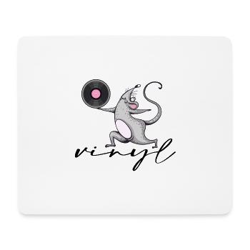 Vinyl Record Disco DJ Clubsound Party - Mouse Pad (horizontal) - white - Front