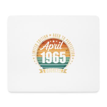 Cadeau d’anniversaire rétro vintage de Avril 1965 - Tapis de souris (format paysage) - blanc - Devant