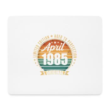 Cadeau d’anniversaire rétro vintage de Avril 1985 - Tapis de souris (format paysage) - blanc - Devant