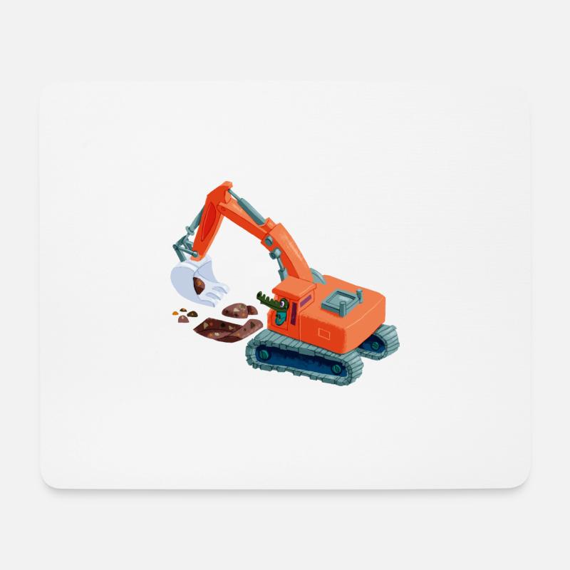 KrokoSchaufler - Mousepad (Querformat) - Weiß