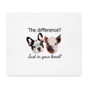 Just in your head- animal welfare - Mouse Pad (horizontal) - white - Front