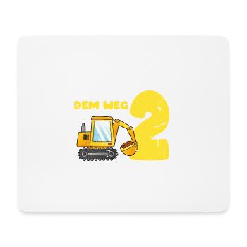 Aus dem Weg ich bin schon 2, Geschenkidee Vintage - Mousepad (Querformat) - Weiß - Vorne
