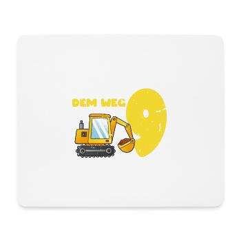 Aus dem Weg ich bin schon 9, Geschenkidee vintage - Mousepad (Querformat) - Weiß - Vorne