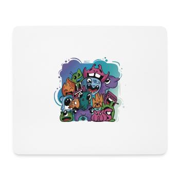 Idée cadeau fantasy doodle art dessin personnages - Tapis de souris (format paysage) - blanc - Devant
