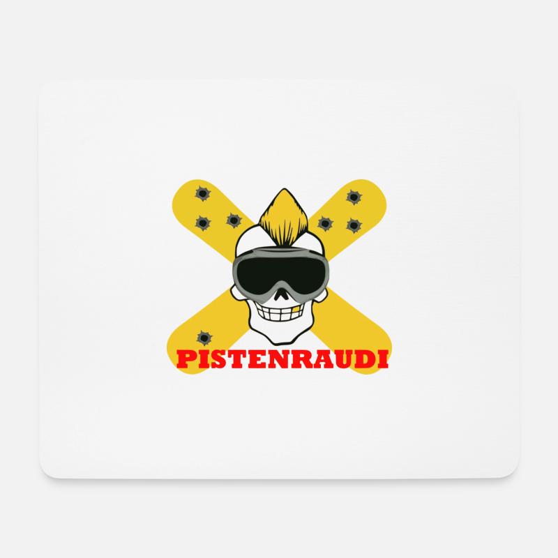 pistenraudi - Mousepad (Querformat) - Weiß