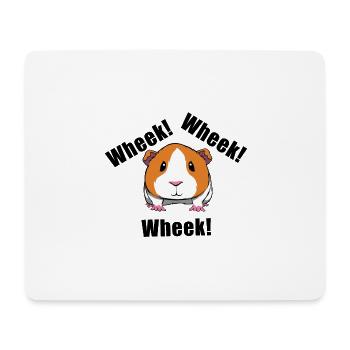 Ironischer Nager Meerschweinchen Quiekt - Mousepad (Querformat) - Weiß - Vorne