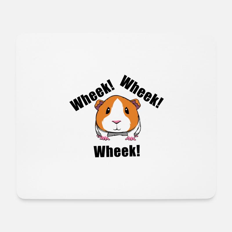 Ironischer Nager Meerschweinchen Quiekt - Mousepad (Querformat) - Weiß