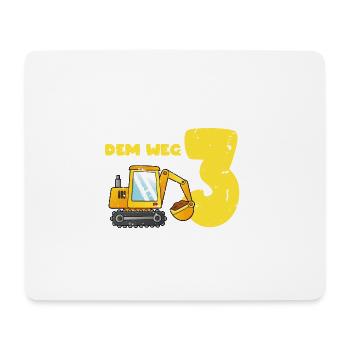 Aus dem Weg ich bin schon 3, Geschenkidee vintage - Mousepad (Querformat) - Weiß - Vorne