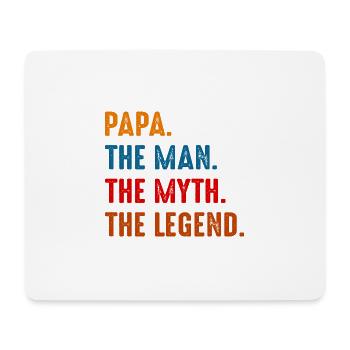 PAPA The Man. The Myth. The Legend Design - Mousepad (Querformat) - Weiß - Vorne
