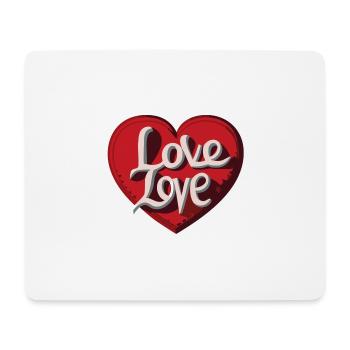 L’Amour Éternel : Le Cœur de l’AMOUR - Tapis de souris (format paysage) - blanc - Devant