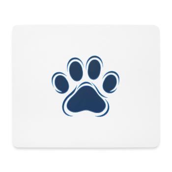 Pfote blau - Mousepad (Querformat) - Weiß - Vorne