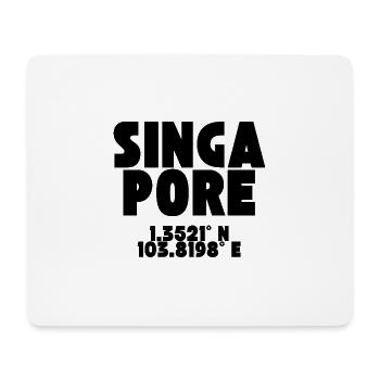Singapore - Design with coordinates - Mouse Pad (horizontal) - white - Front