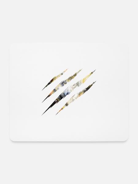 Wolf - Mousepad (Querformat) - Weiß