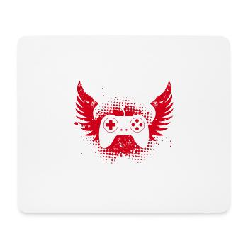 Gaming controller vintage console gamers game red - Mouse Pad (horizontal) - white - Front
