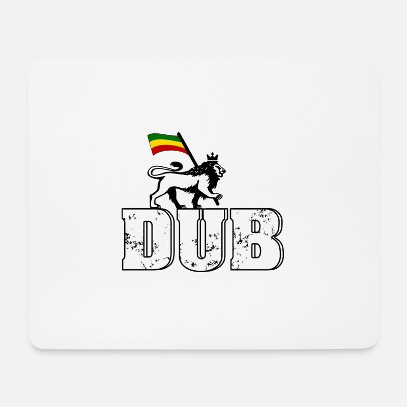 Dub Reggae Lion - Mousepad (Querformat) - Weiß