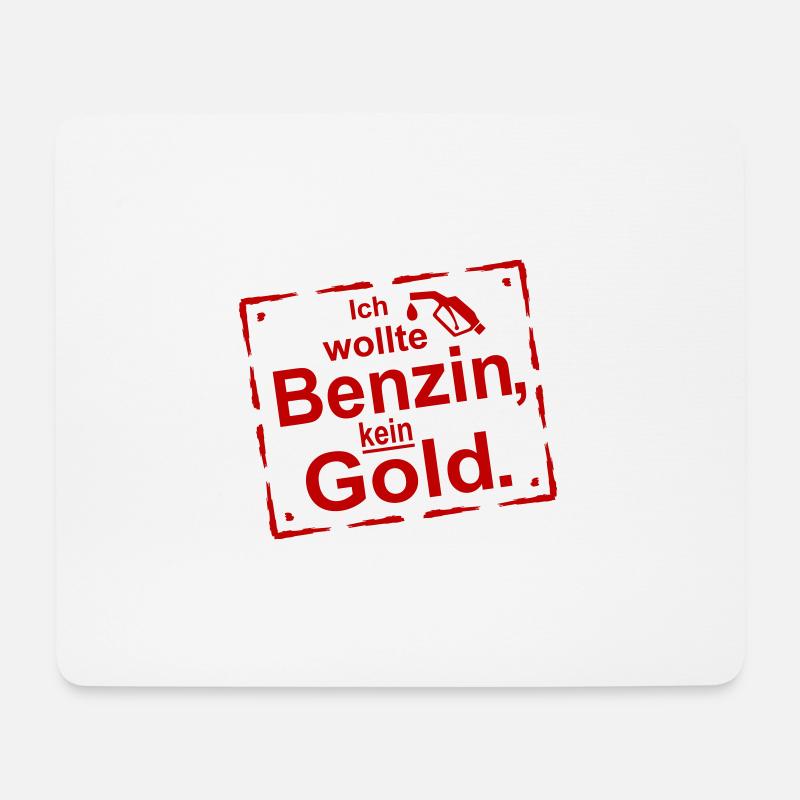 Tankrabatt Benzin Diesel Gold Benzinpreis - Mousepad (Querformat) - Weiß
